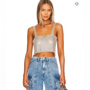 NWT gold fun sparkly crop top!